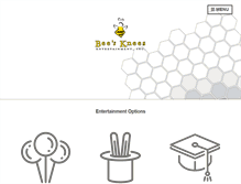 Tablet Screenshot of beeskneesentertainment.com